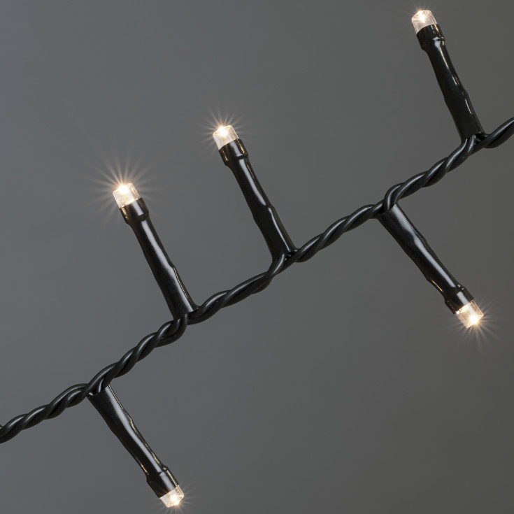 12 stk Konstsmide Cluster lyskæde, 200 ravfarvede lys, 4,38 meter