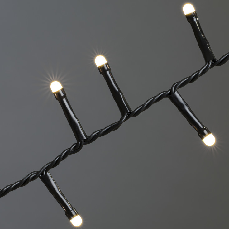 Konstsmide Cluster lyskæde, 200 varm hvide lys, 4,38 meter