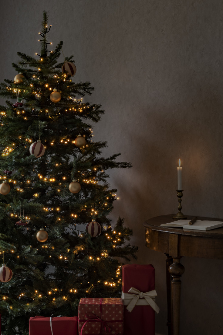 Konstsmide Cluster lyskæde, 600 ravfarvede lys, 13,18 meter