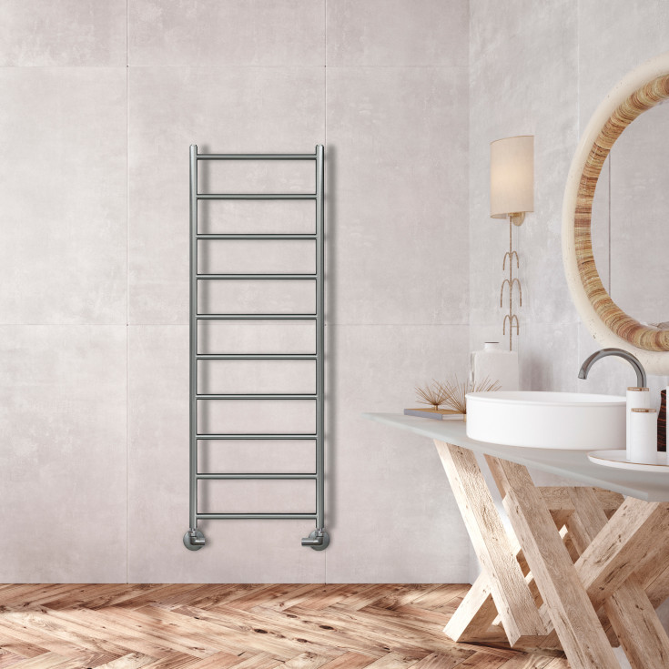 Kriss Polaris håndkletørker, kombi, 50,3x144,2 cm, børstet rustfritt stål