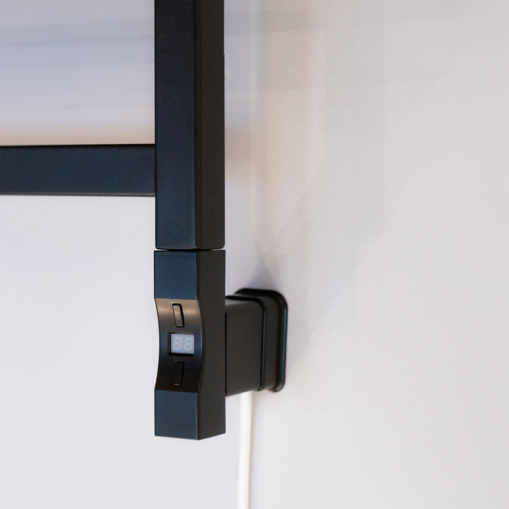 Kriss Nuvo 2 elpatron, 600W, termostat & timerfunktion, mat sort