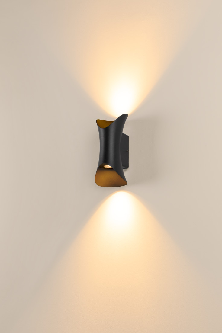 SLV Modela vägglampa utomhus, svart