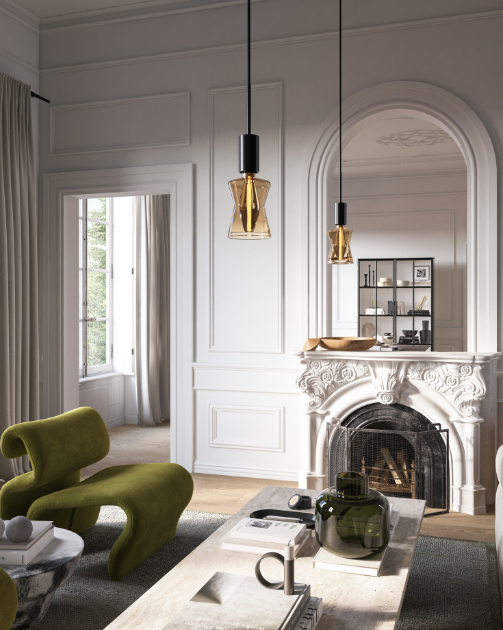 Nordlux Deco Cone E27 globepære, 4,1W, ravfarget