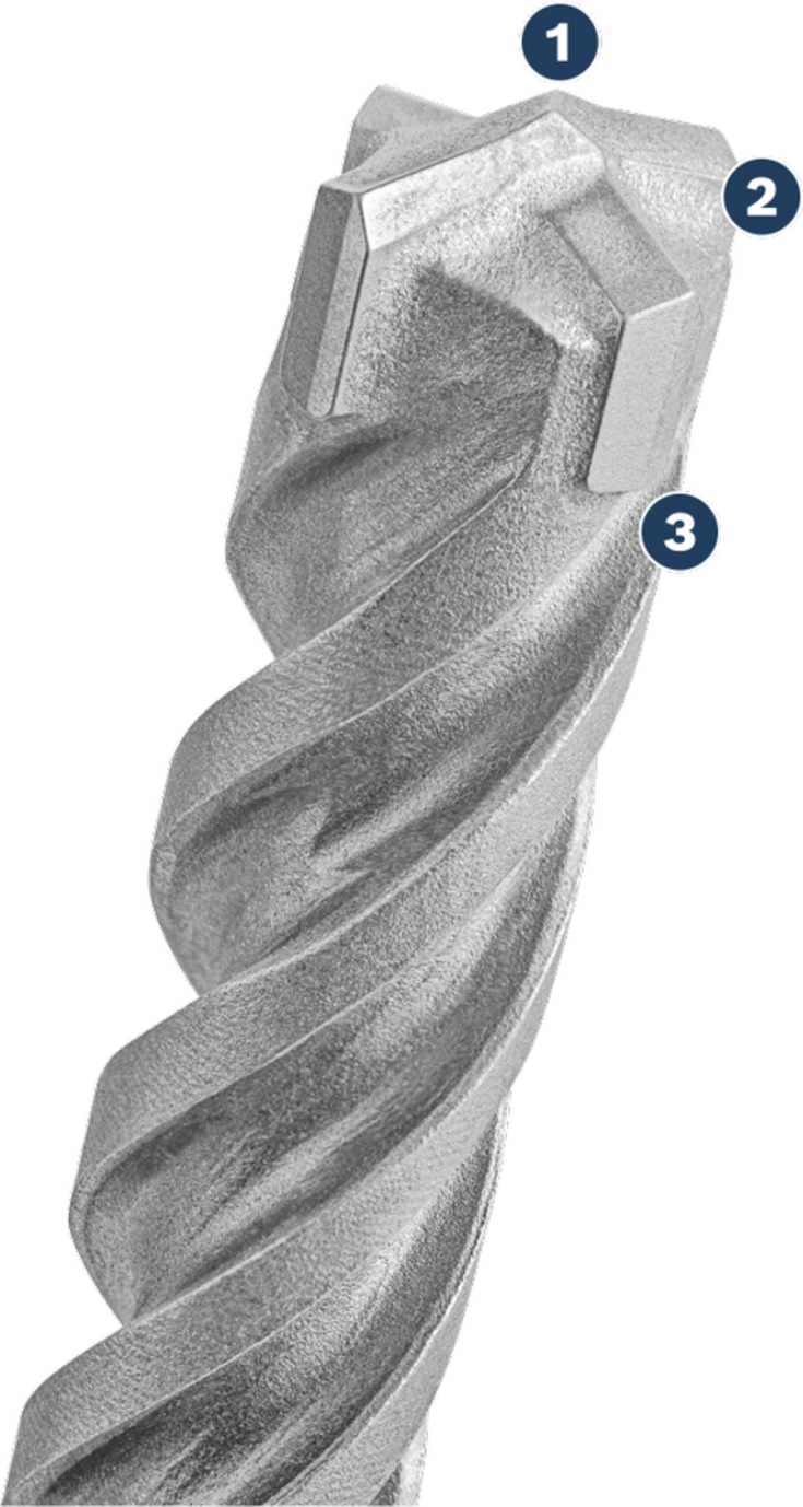 Bosch 4-blads hammerbor SDS-plus-5X, 19x400/450 mm