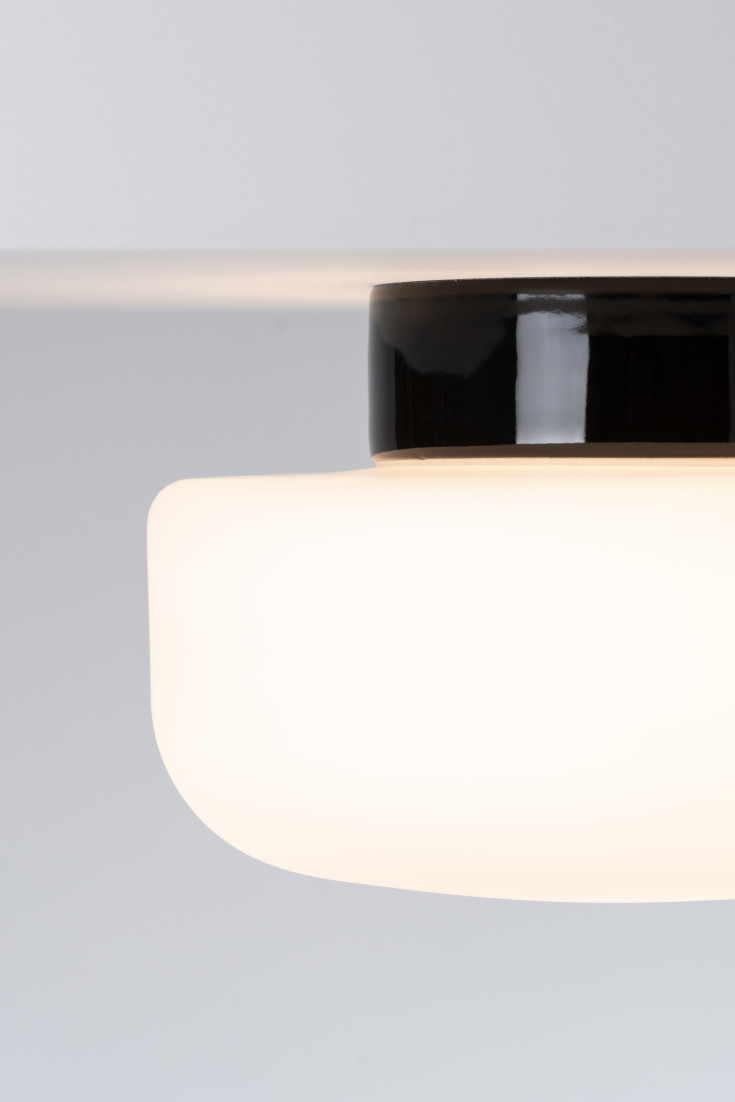 Loft- og væg Solenne 250/155 DALI LED 10W 3000K, sort, mat opal