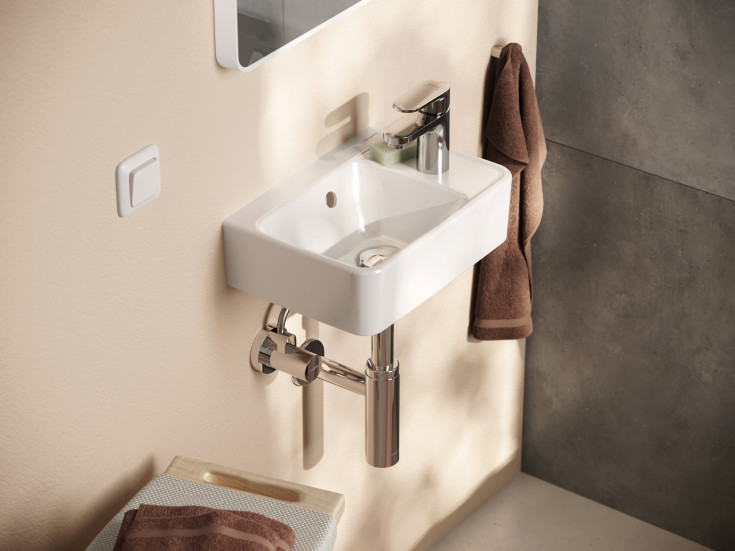 Hansgrohe Xanuia Q håndvask, 36x25 cm, højre, hvid
