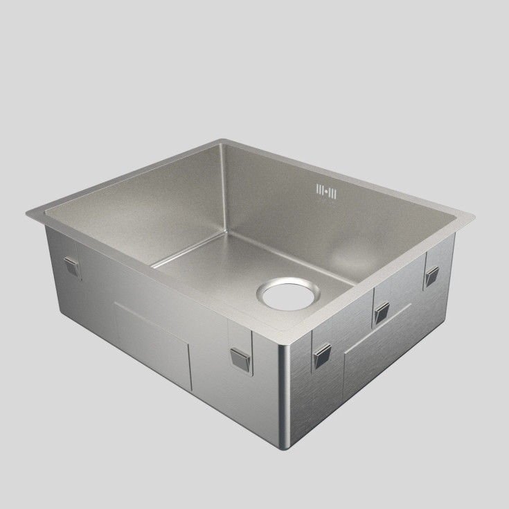 Lavabo Kubus 500 Soft kjøkkenvask, 54x44cm, rustfritt stål