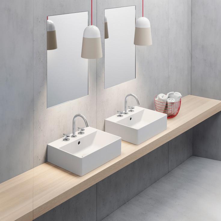 GSI Kube X tvättställ, 45x35 cm, vit