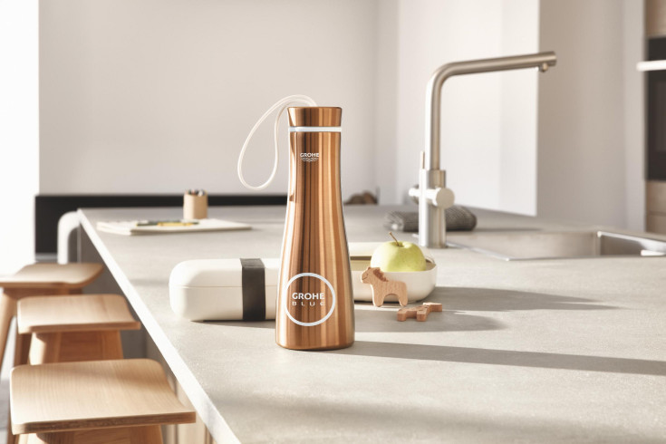 GROHE BLÅ drikkeflaske ø81x239mm/450ml termobørstet varm sol