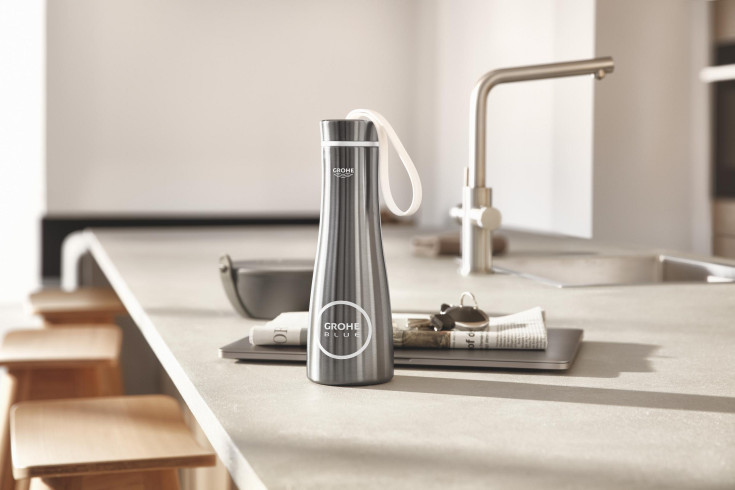 GROHE BLÅ drikkeflaske ø81x239mm/450ml termobørstet hard graf