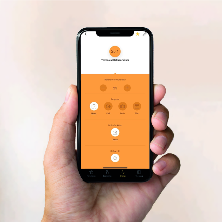 2-touch med LED og komfortsensorer for NHC, antrasitt