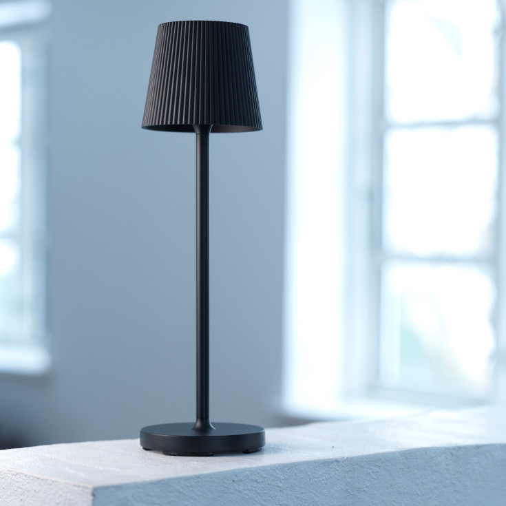 Lucca batteri bordlampe 3W 2700-3200-4000K, IP54, svart
