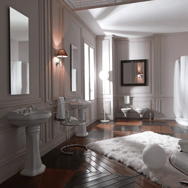 Lavabo Retro servant, 55x92 cm, hvit