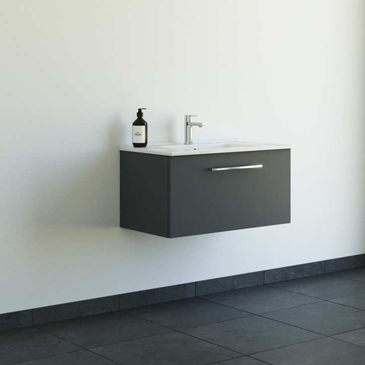 Dansani Mido+ möbelpaket, 81x45,5 cm, matt grå