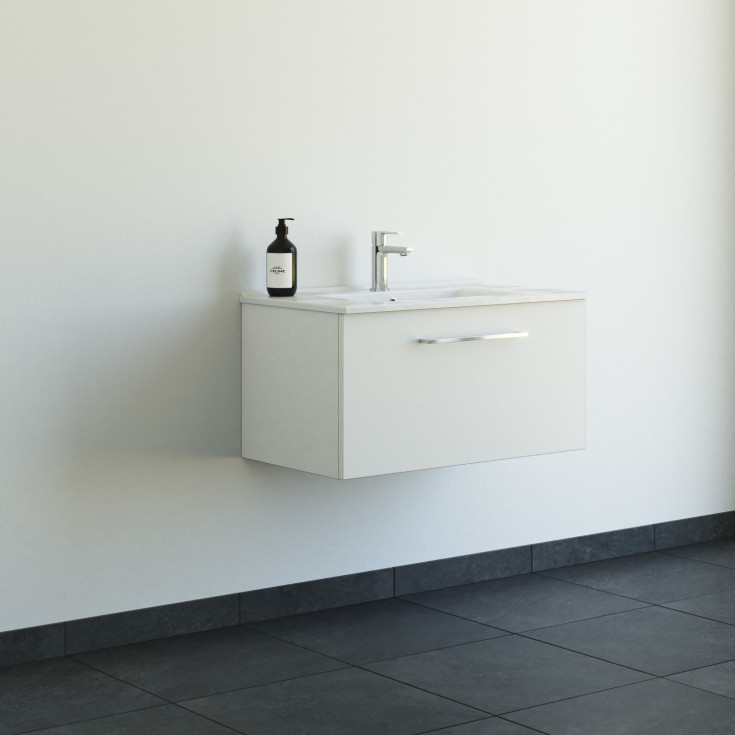 Dansani Mido+ møbelpakke, 81x45,5 cm, matt hvit