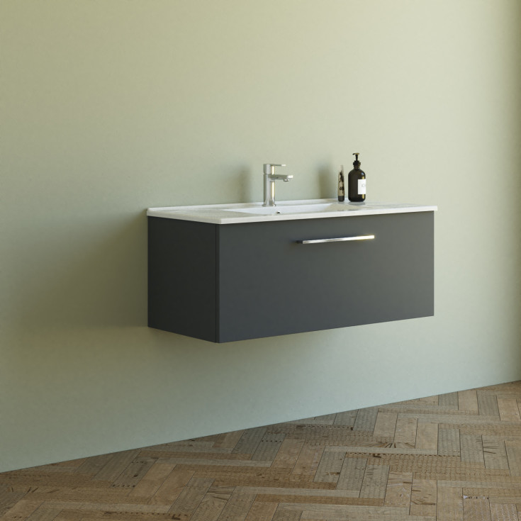 Dansani Mido+ møbelpakke, 101x45,5 cm, matt grå