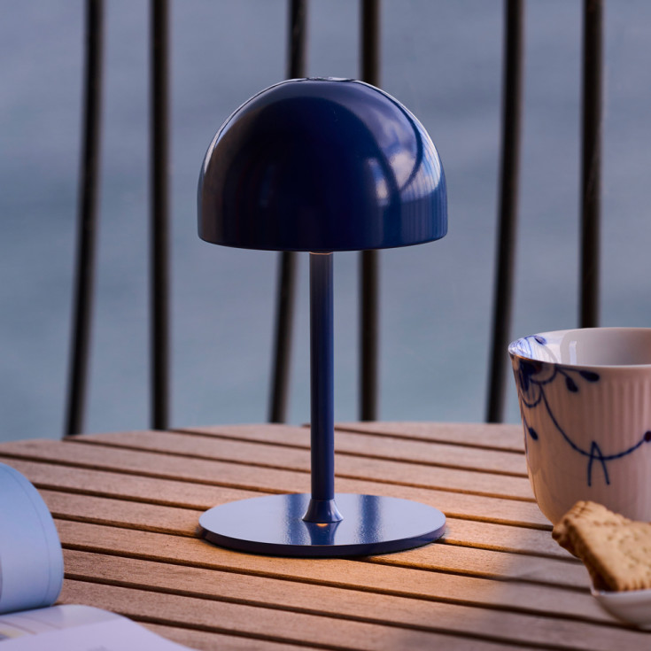 Sirius Tim oppladbar bordlampe, blå, 22 cm