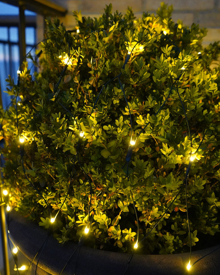 10 stk Sirius Easy-Line lysnett utendørs, 100 varmhvite lys, 1,5x1,5 meter