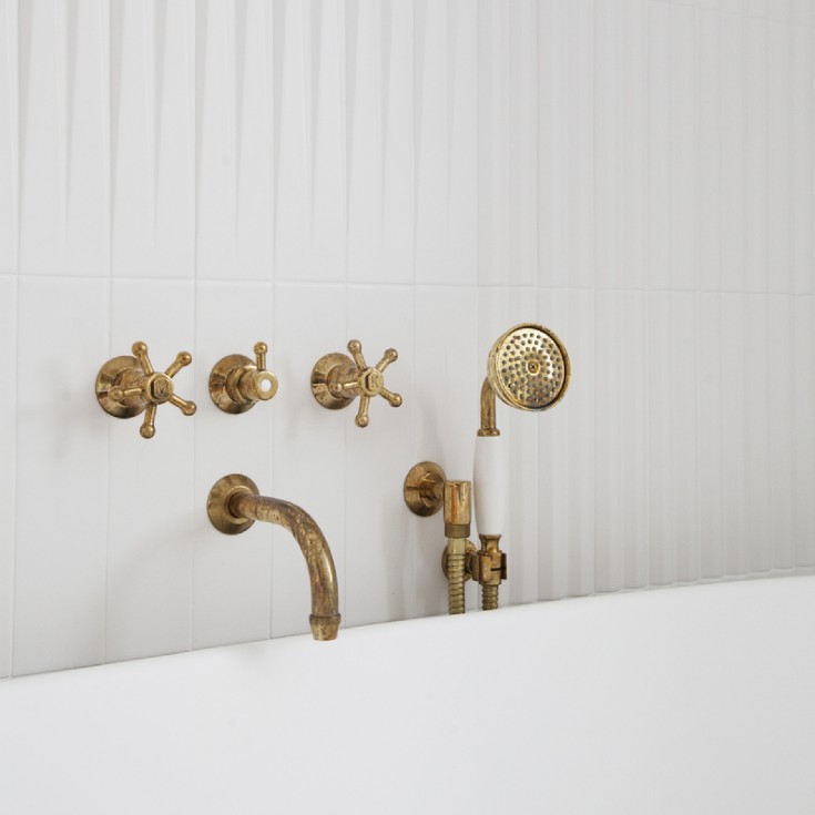 Toni håndbruserholder, messing