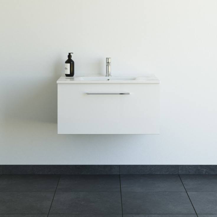 Dansani Mido+ möbelpaket, 81x45,5 cm, vit høgglans