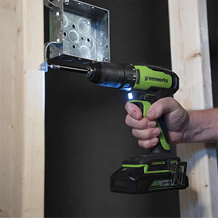 Greenworks skrutrekker 24V, 35 nm, med batteri og lader