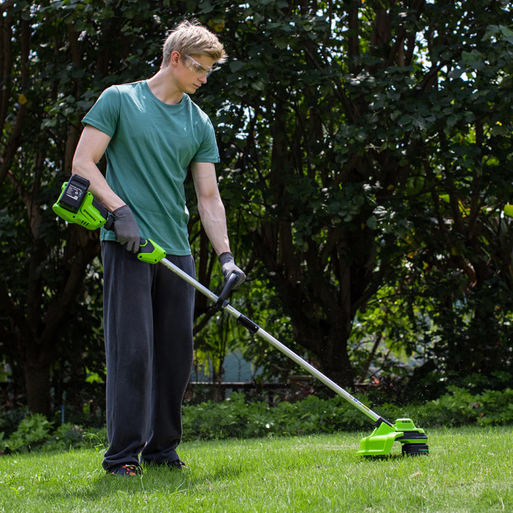 Greenworks gresstrimmer 24V, 33 cm, uten batteri