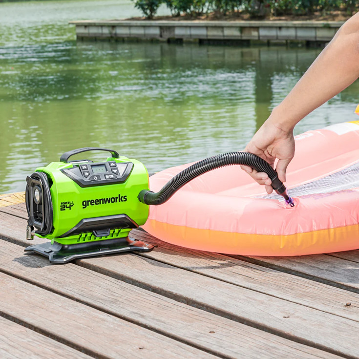 Greenworks luftpump, 24V, utan batteri