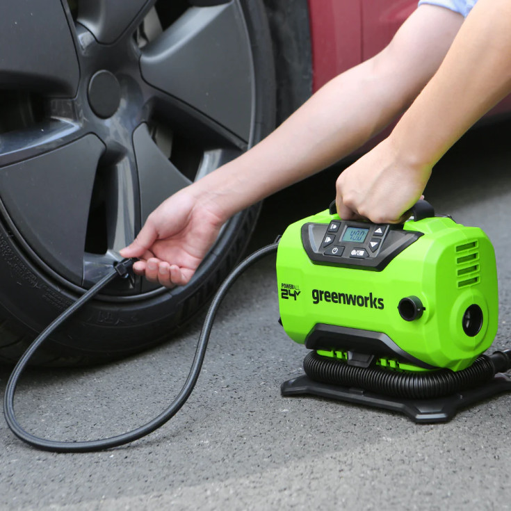 Greenworks luftpump, 24V, utan batteri