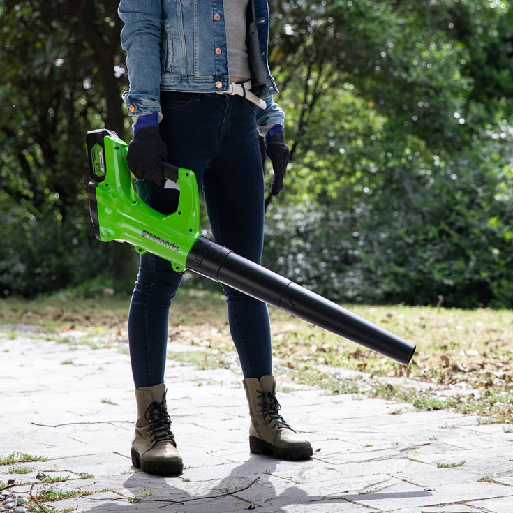 Greenworks løvblåser 24V, 161 km/t, med batteri og lader