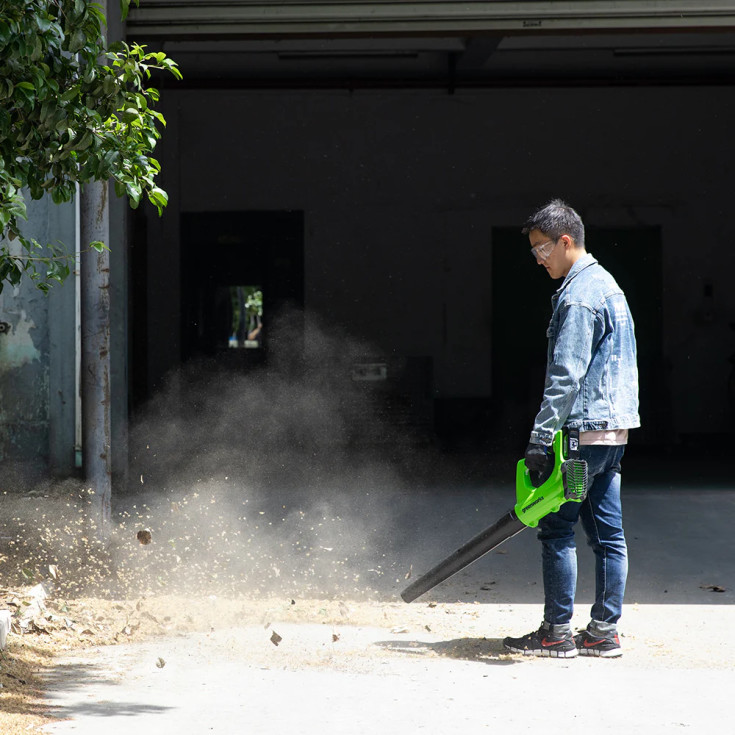 Greenworks løvblåser 24V, 161 km/t, med batteri og lader