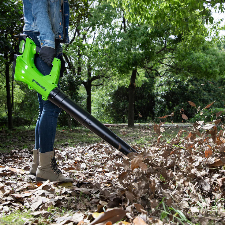 Greenworks løvblåser 24V, 161 km/t, med batteri og lader