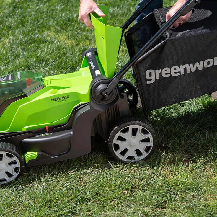 Greenworks gressklipper 24V, 41 cm, med batterier og lader