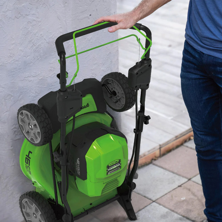 Greenworks gressklipper 24V, 46 cm, med batterier og lader