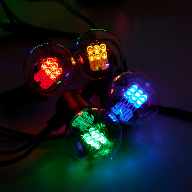 Za-Za ljusslinga, färgat ljus, 10 meter