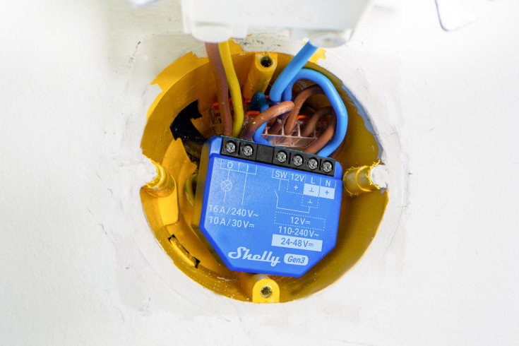 Shelly 1 Gen3, WiFi-relé med potensialfritt kontaktsett