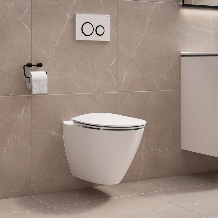 Ifö Spira Art vägghängd toalett, utan spolkant, rengöringsvänlig, vit