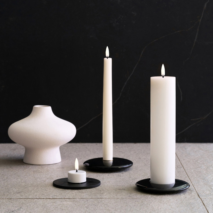 Uyuni LED kronelys, batteri, hvit