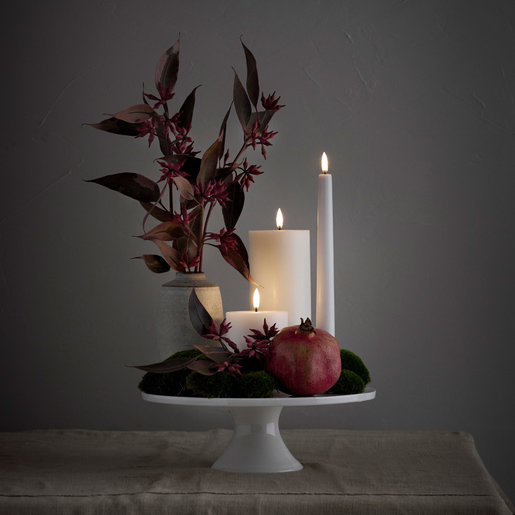 Uyuni LED kronelys, batteri, hvit