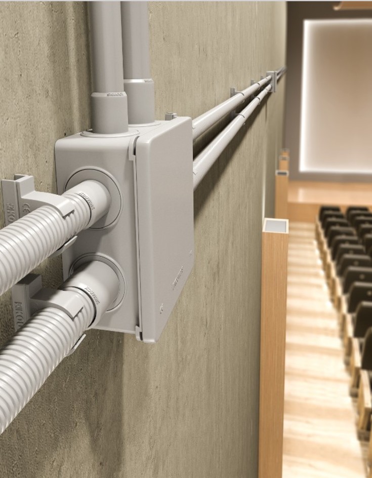 3 meter Plastrør 16 mm HF 320N, grå