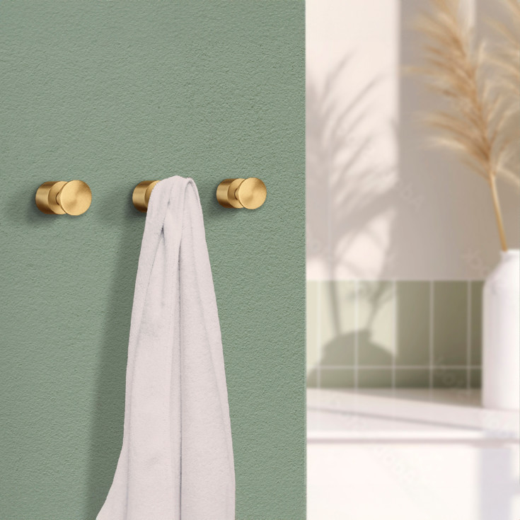 Smedbo handdukskrok, 2 st, borstad mässing