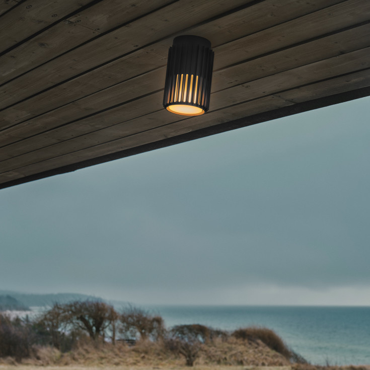 Nordlux Aludra udendørs loftlampe, sort
