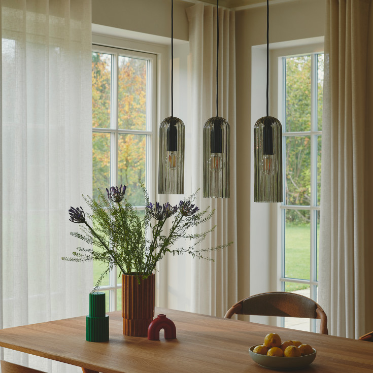 Nordlux Miella langbordspendellampa, røykfarget