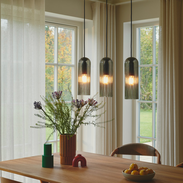 Nordlux Miella langbordspendellampa, røykfarget