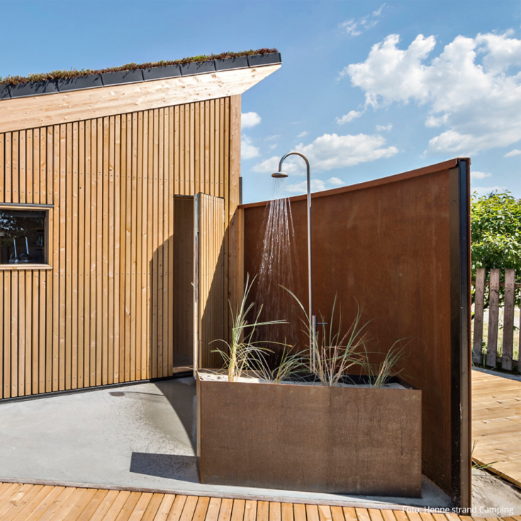 Frostline Duo udendørsbruser, 205 cm, rustfrit stål