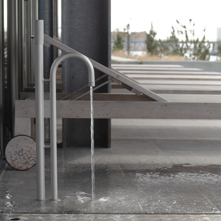 Frostline Duo L30 vandpost, 79 cm, selvlukkende greb, rustfrit stål