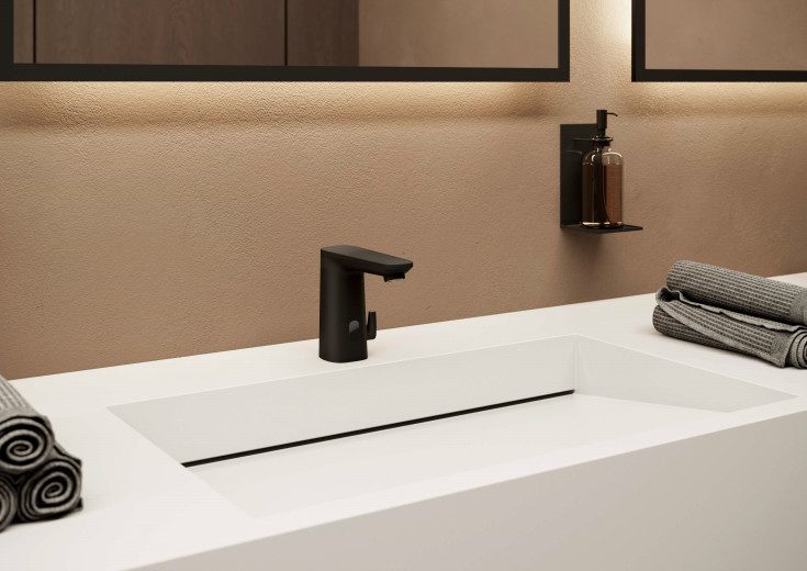 Oras Electra 92 tvättställsblandare, beröringsfri, matt svart