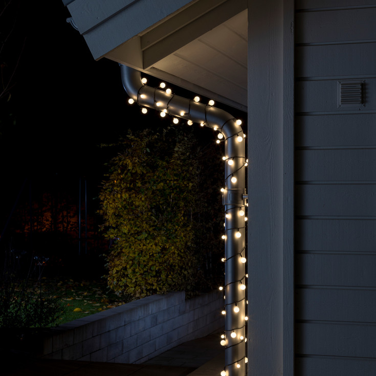 Konstsmide Cherry udendørs lyskæde, 80 varm hvide lys, 6,32 meter