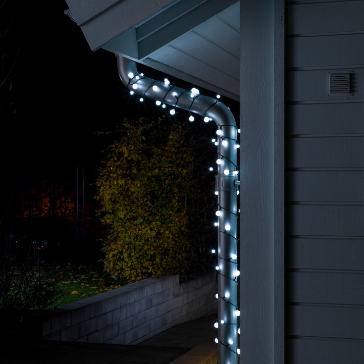 Konstsmide Cherry lyslenke utendørs, 80 hvite lys, 6,32 meter