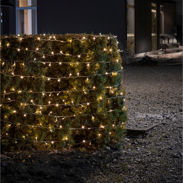 Konstsmide lyslenke utendørs, batteri, 80 varmhvite lys, 7,9 meter