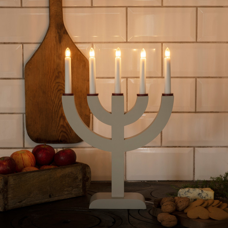 Konstsmide adventsljusstake, beige